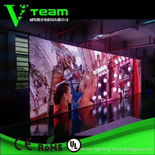 See-through led stage curtain screen , Wall waterproof